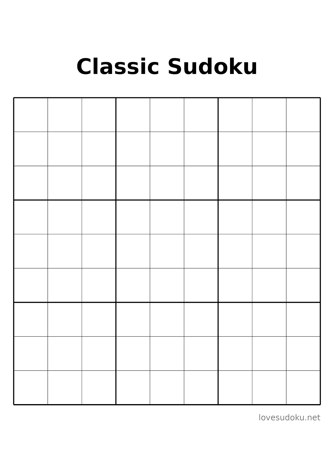 printable sudoku grid